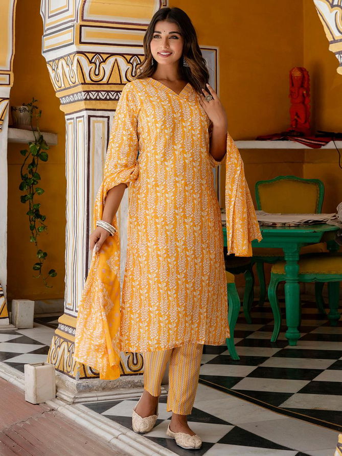 Omega Cotton Printed Kurti With Bottom Dupatta Wholesale Shop In Surat
